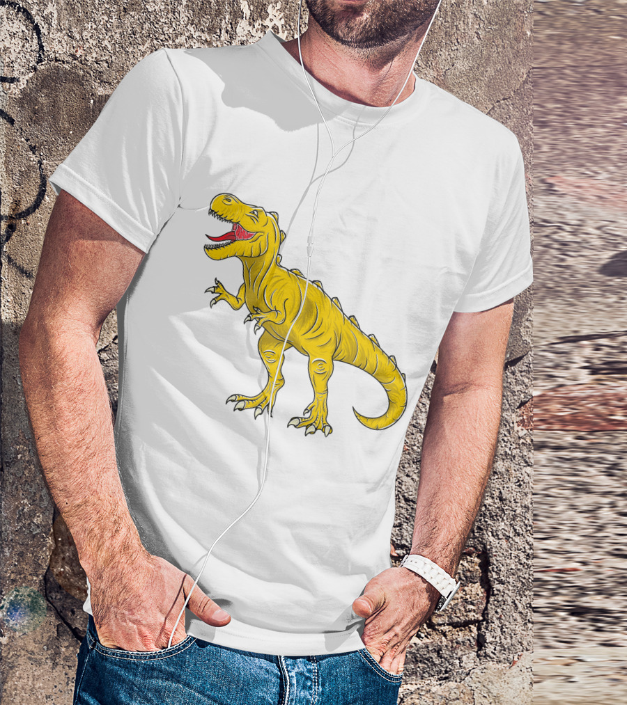 Yellow Dinosaur Tyrannosaurus Rex T-Shirt