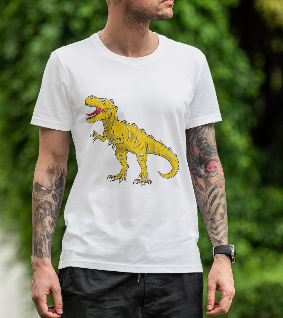 Yellow Dinosaur Tyrannosaurus Rex T-Shirt