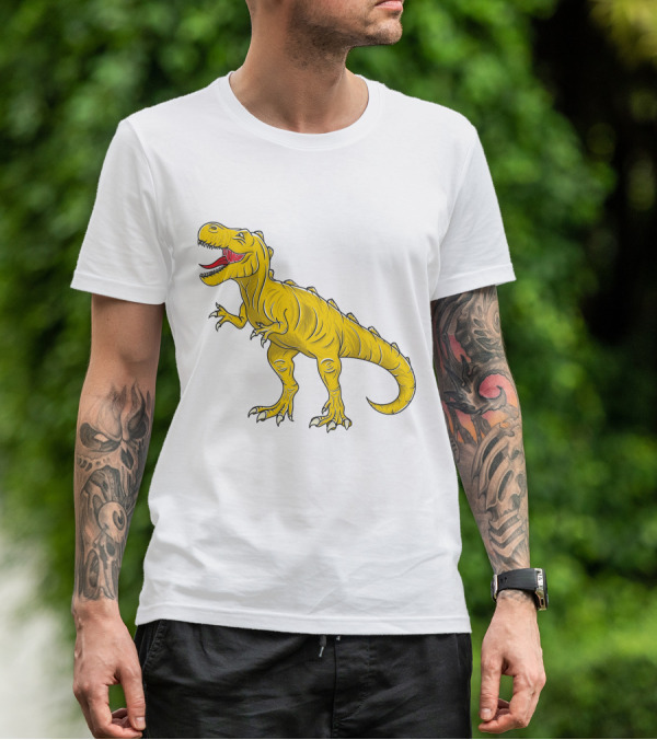 Yellow Dinosaur Tyrannosaurus Rex T-Shirt