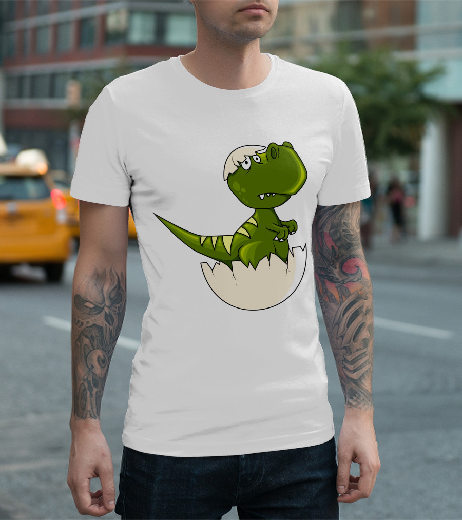 Baby Dragon Hatching from Egg with Playful Expression T-Shirt