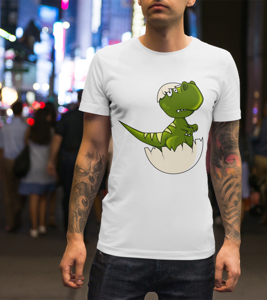 Baby Dragon Hatching From Egg With Playful Expression T-Shirt