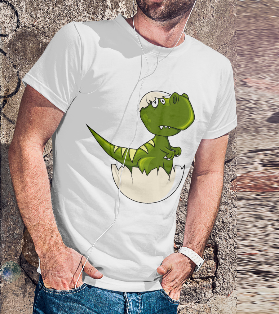 Baby Dragon Hatching From Egg With Playful Expression T-Shirt