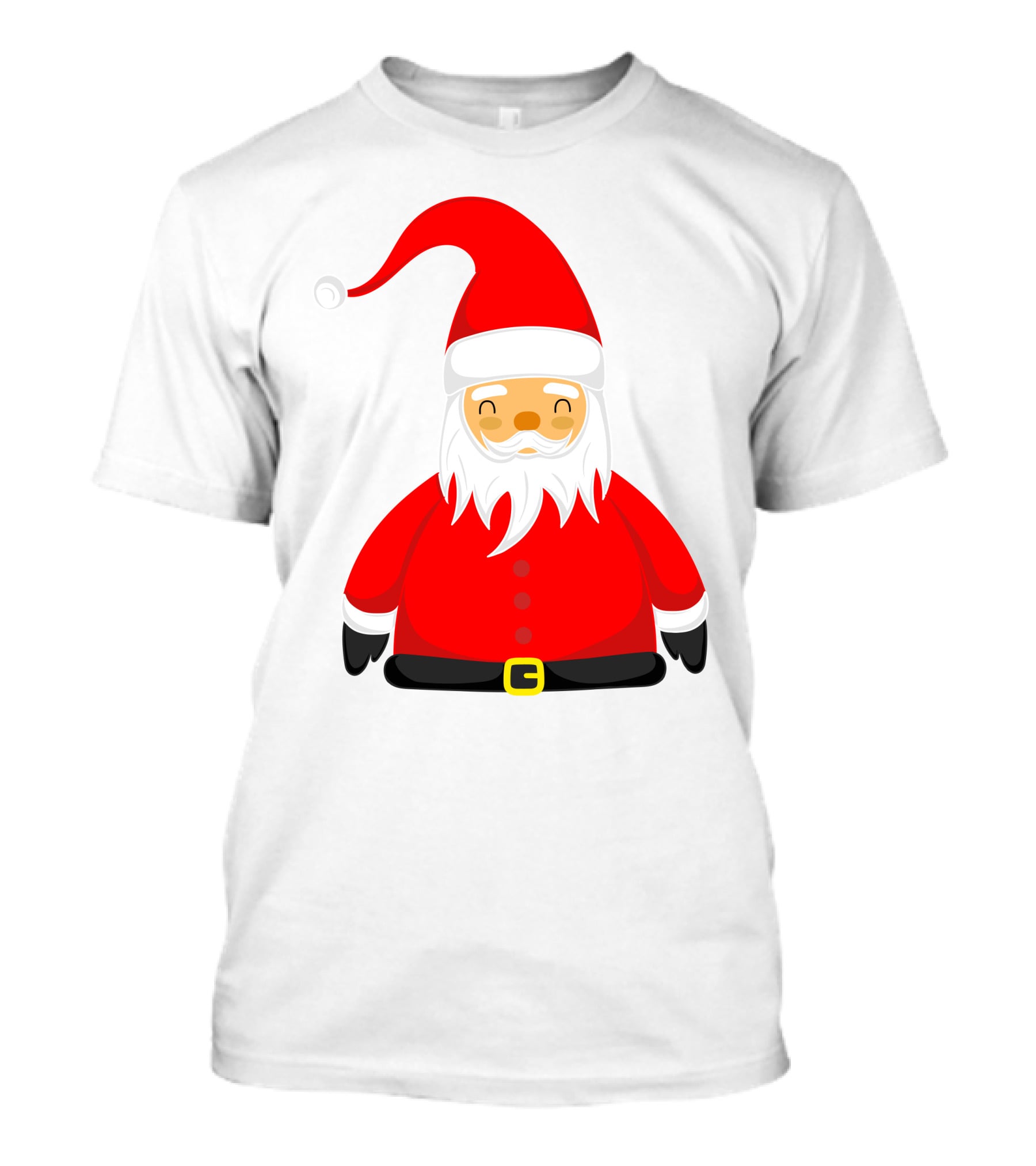 Santa Claus Outfit On Christmas Cartoon T-Shirt