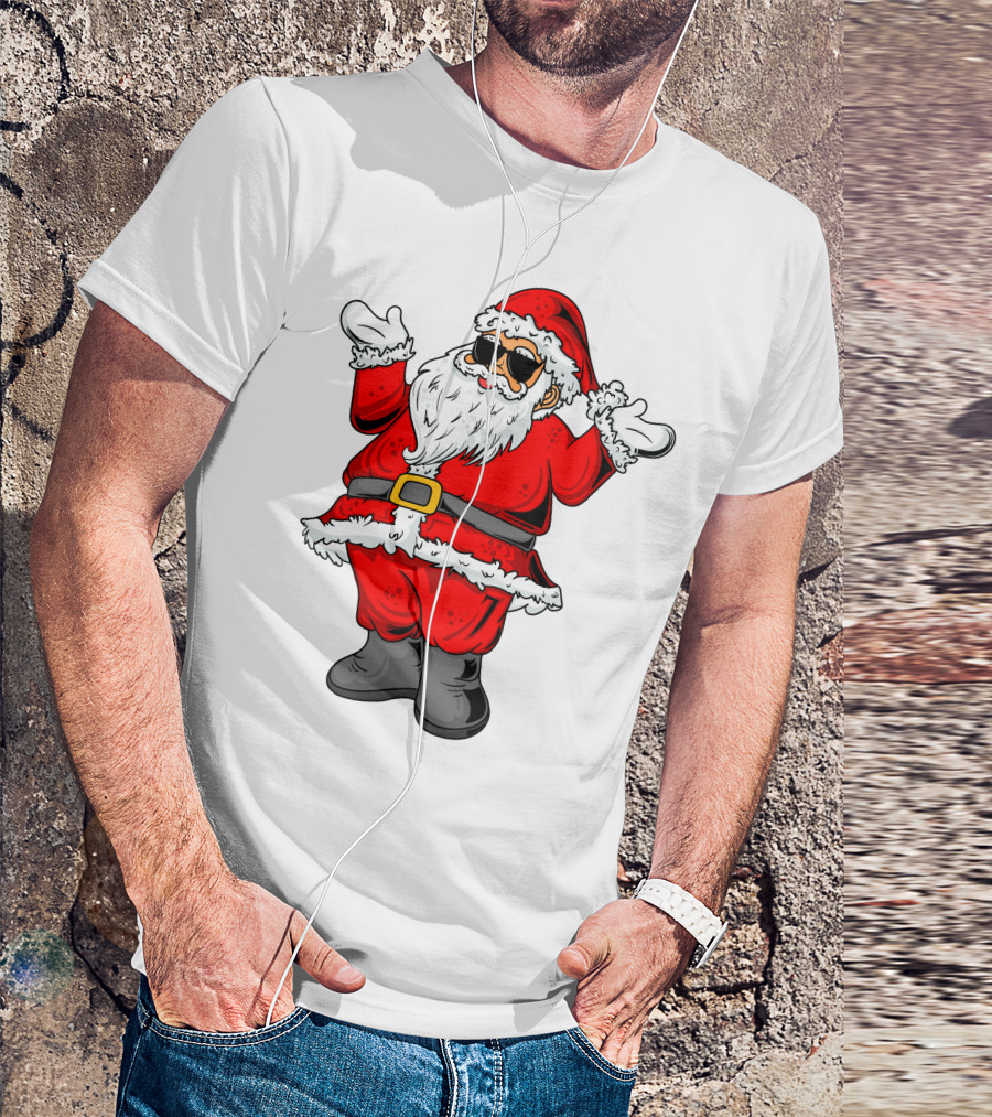 Santa Claus Wearing Cool Shades T-Shirt