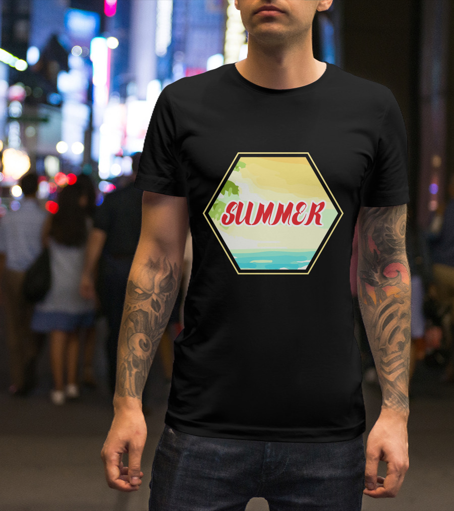 Summer Ocean Hexagon T-Shirt