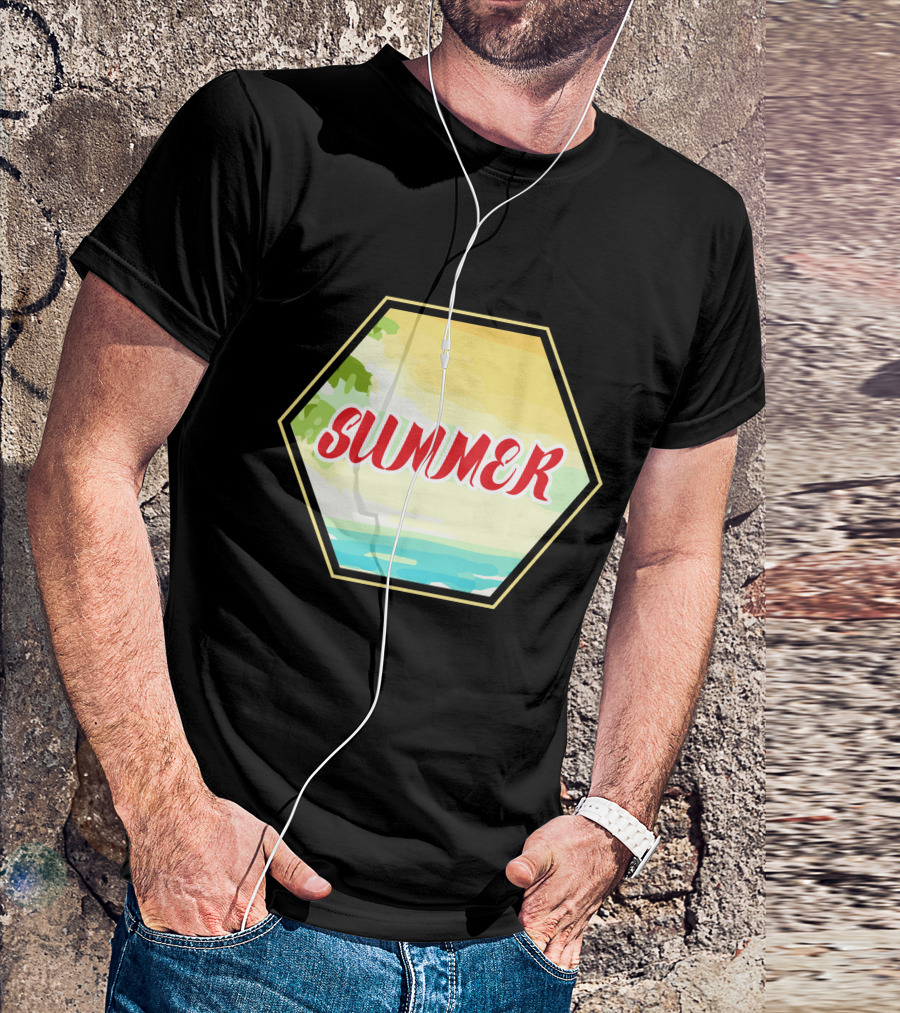 Summer Ocean Hexagon T-Shirt