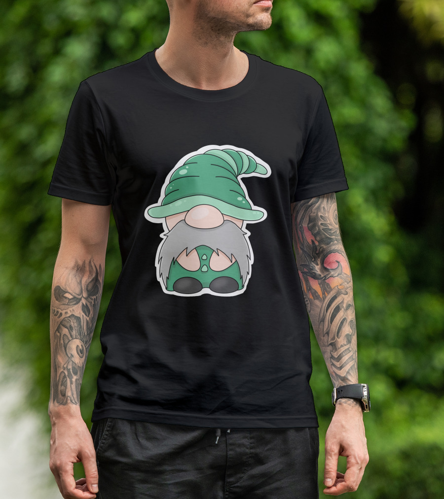 Green Gnomes In Classic Pointed Hat T-Shirt