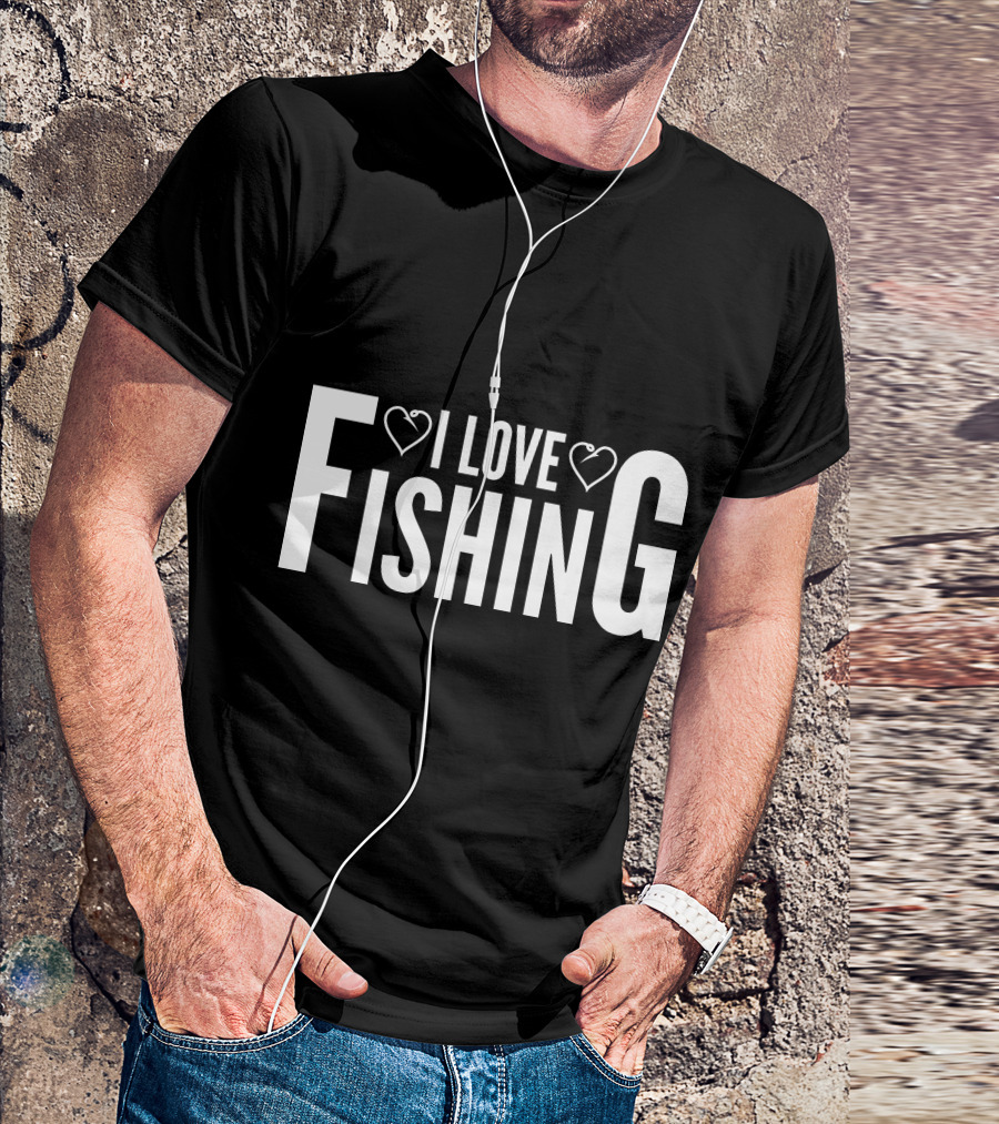 I Love Heart Fishing T-Shirt