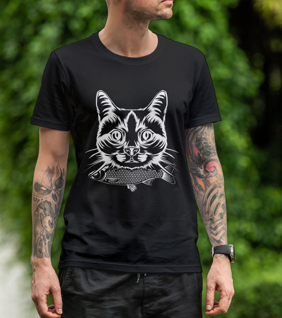 Cat And Fish Lover T-Shirt