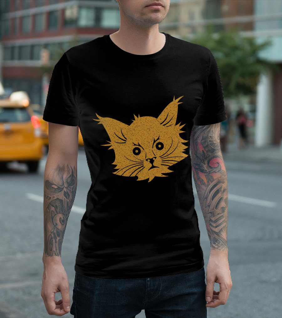Cat Lover Whiskers Face T-Shirt