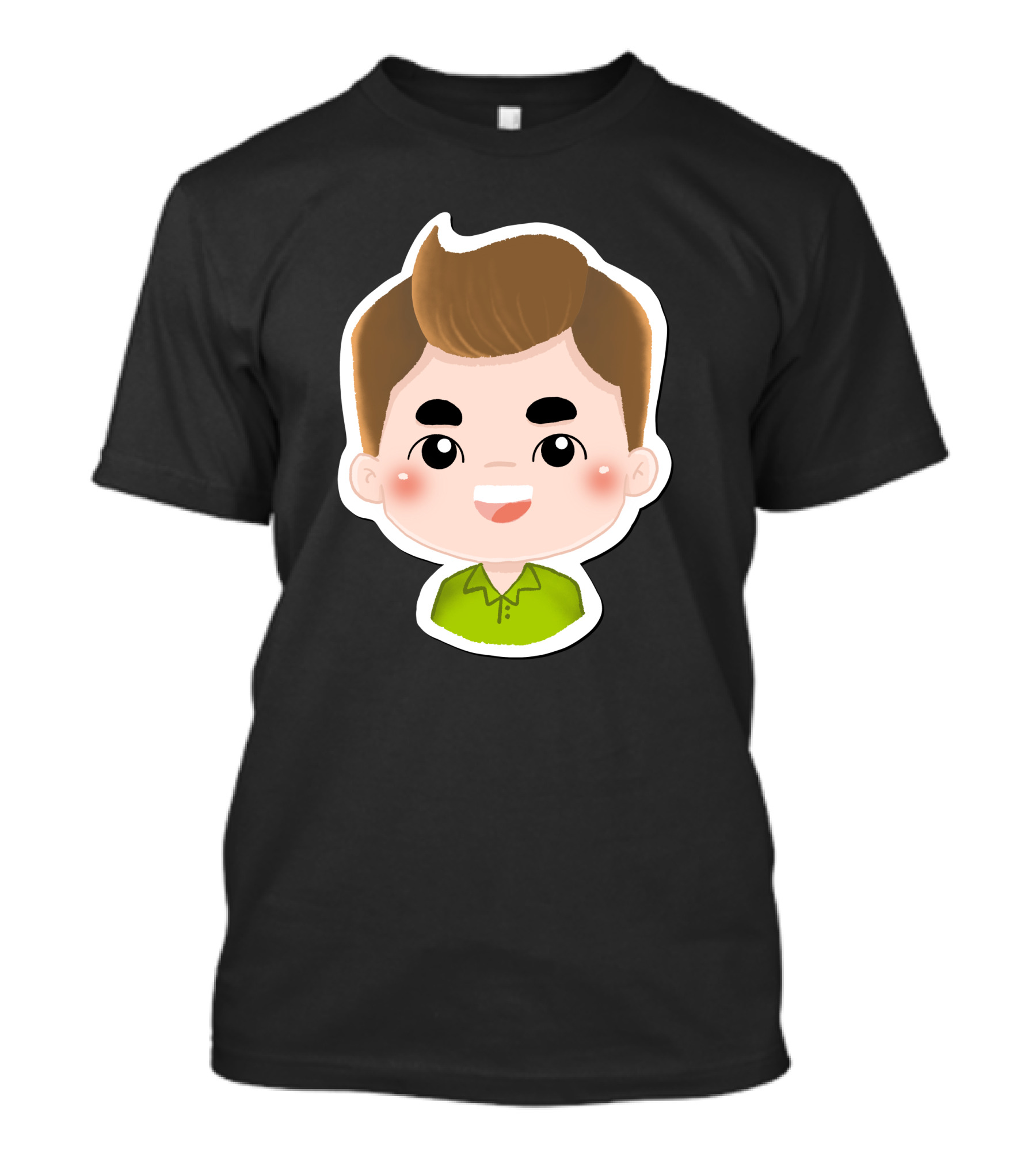 Fathers Day Daddy Sticker Cute Cartoon Character T-Shirt