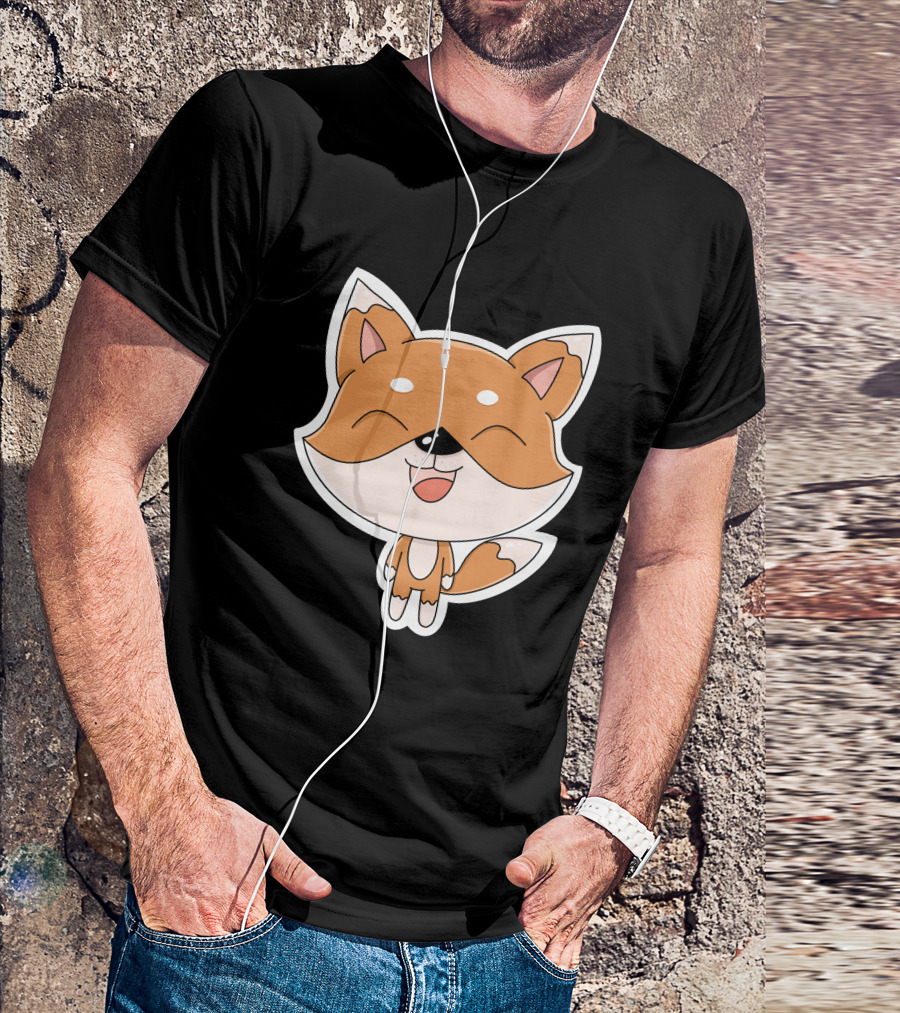 Fox Cartoons Happy Cute Fox Character T-Shirt