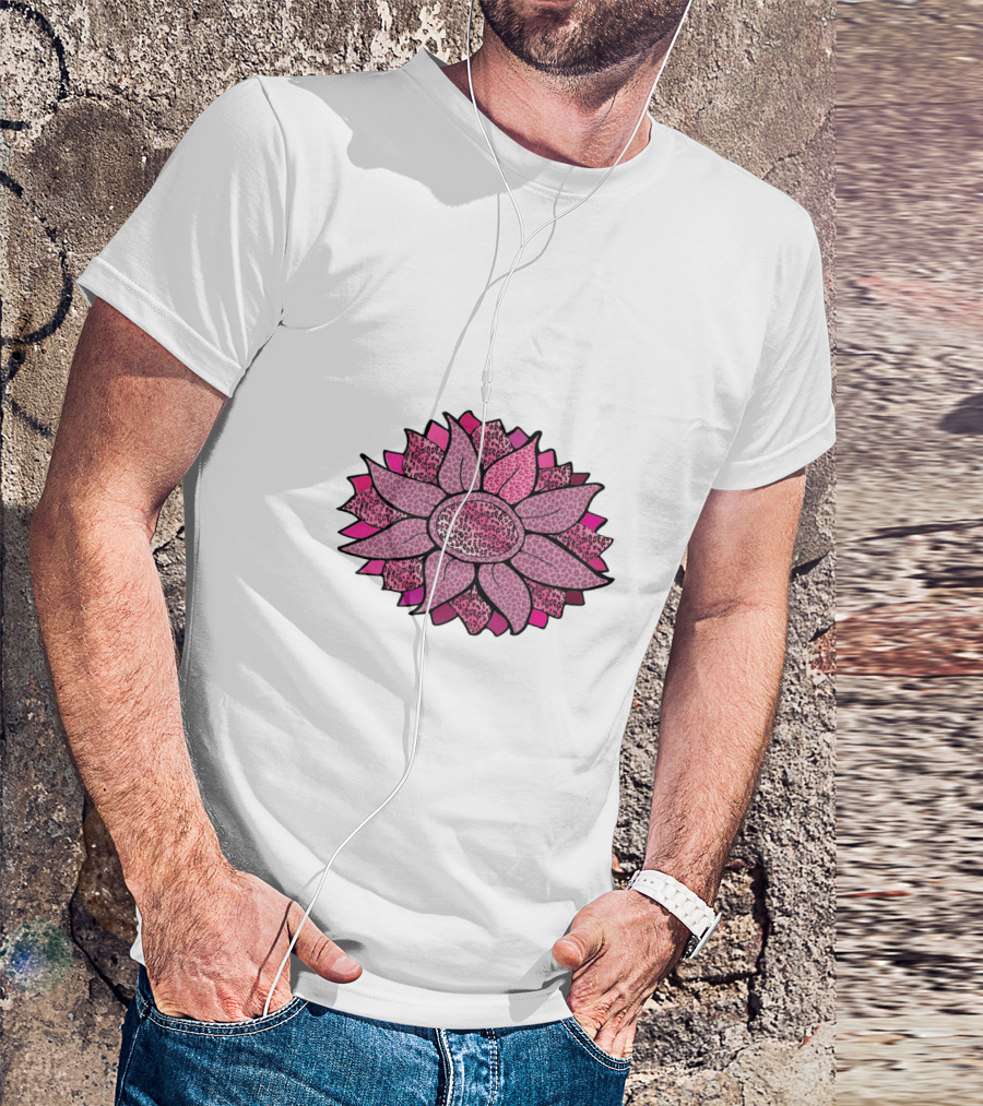 Pink Sunflower Unique Blossom T-Shirt