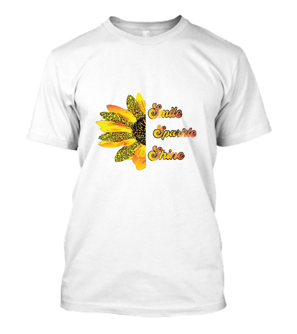 Smile Sparkle Shine Sunflower Blossom Burst T-Shirt