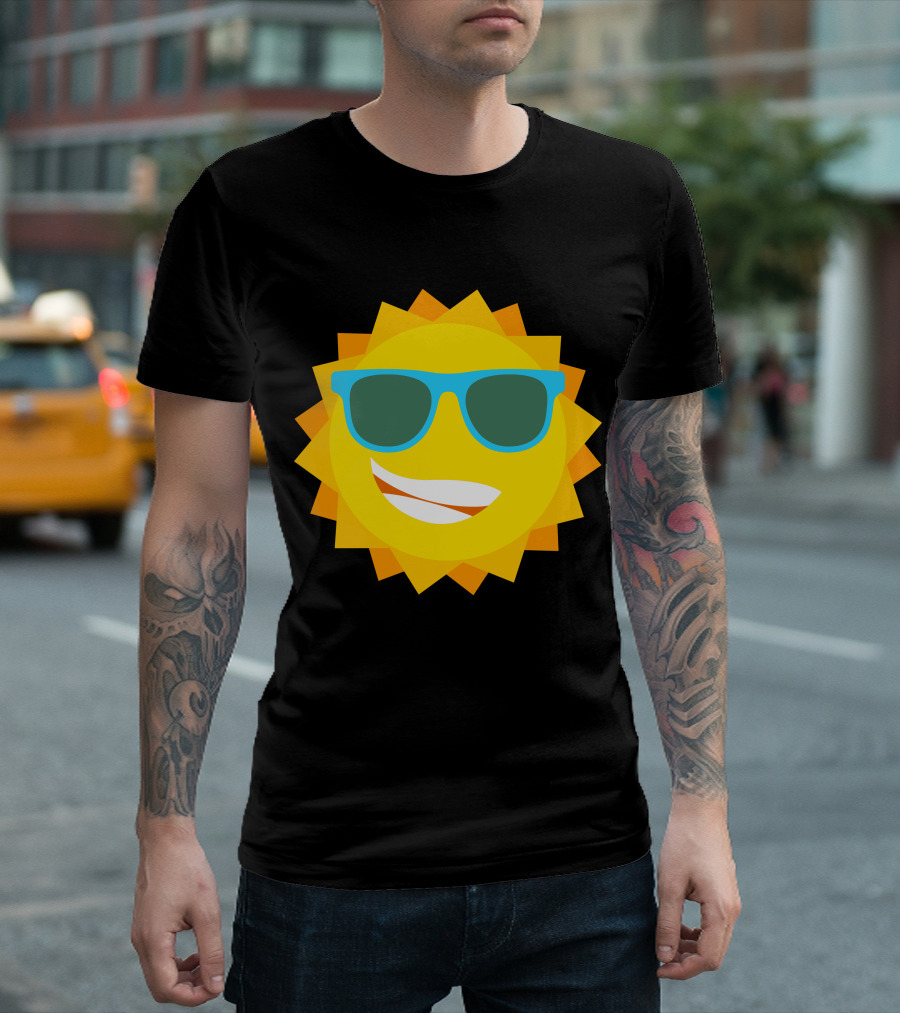 Cool Sun with Blue Sunglasses T-Shirt