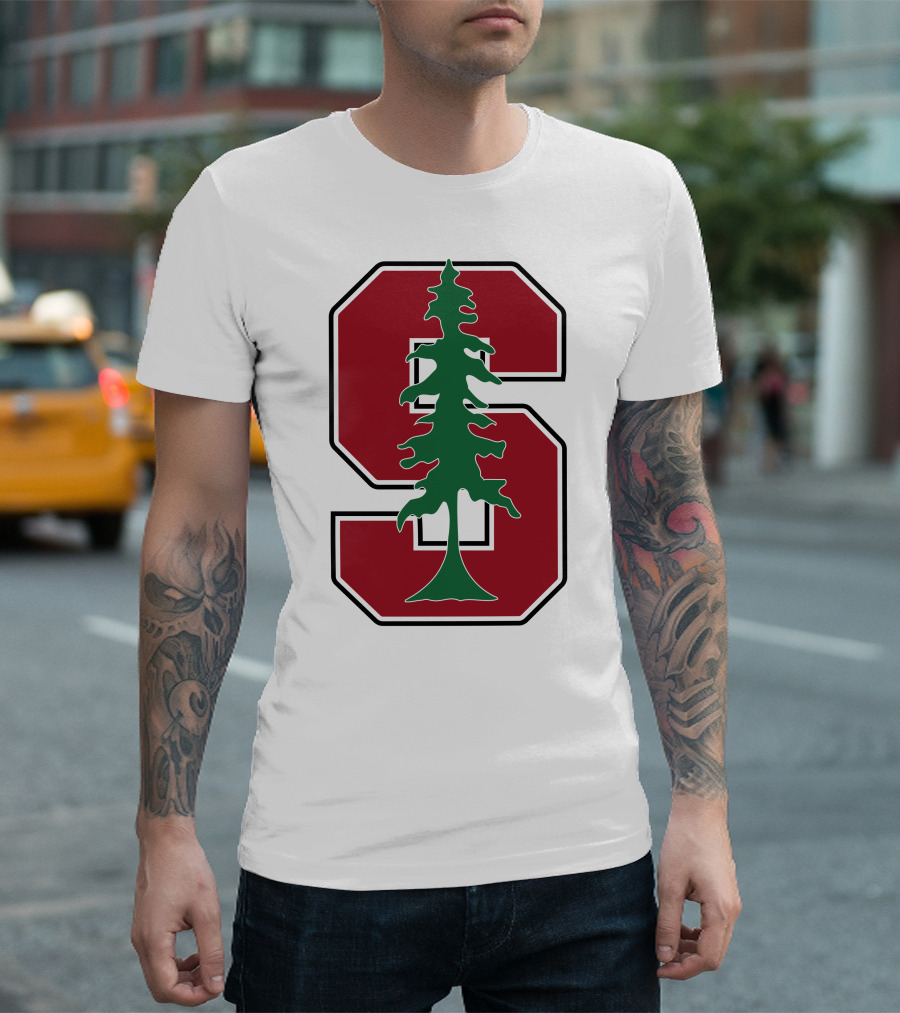 Stanford University Cardinal Logo with Tree T-Shirt