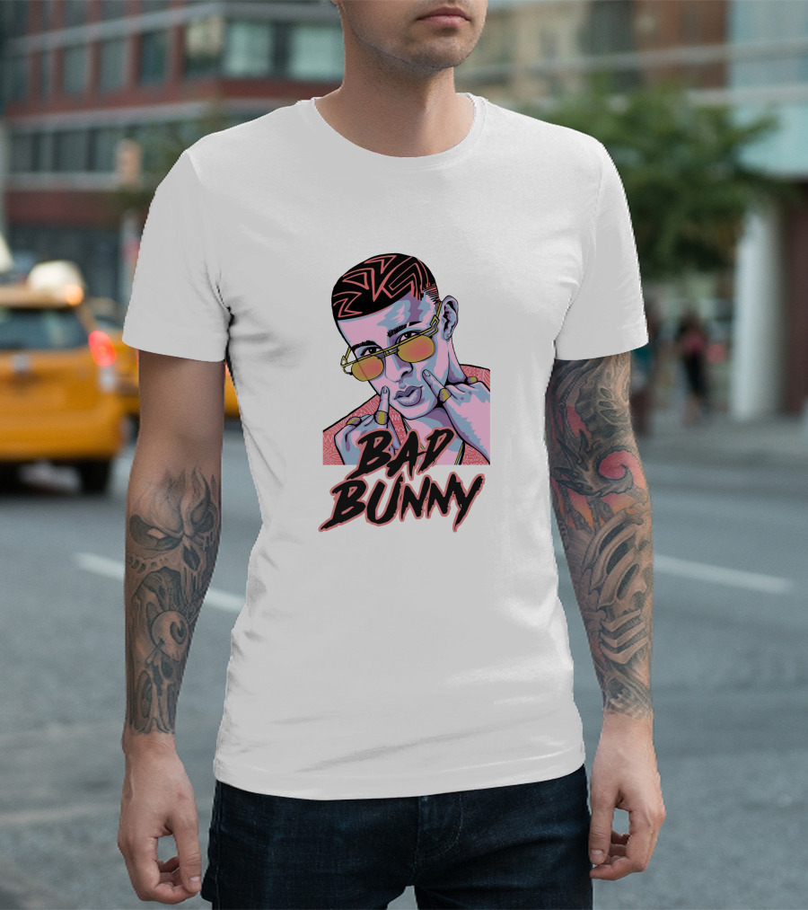 Bad Bunny Hip Hop Retro Sunglasses T-Shirt