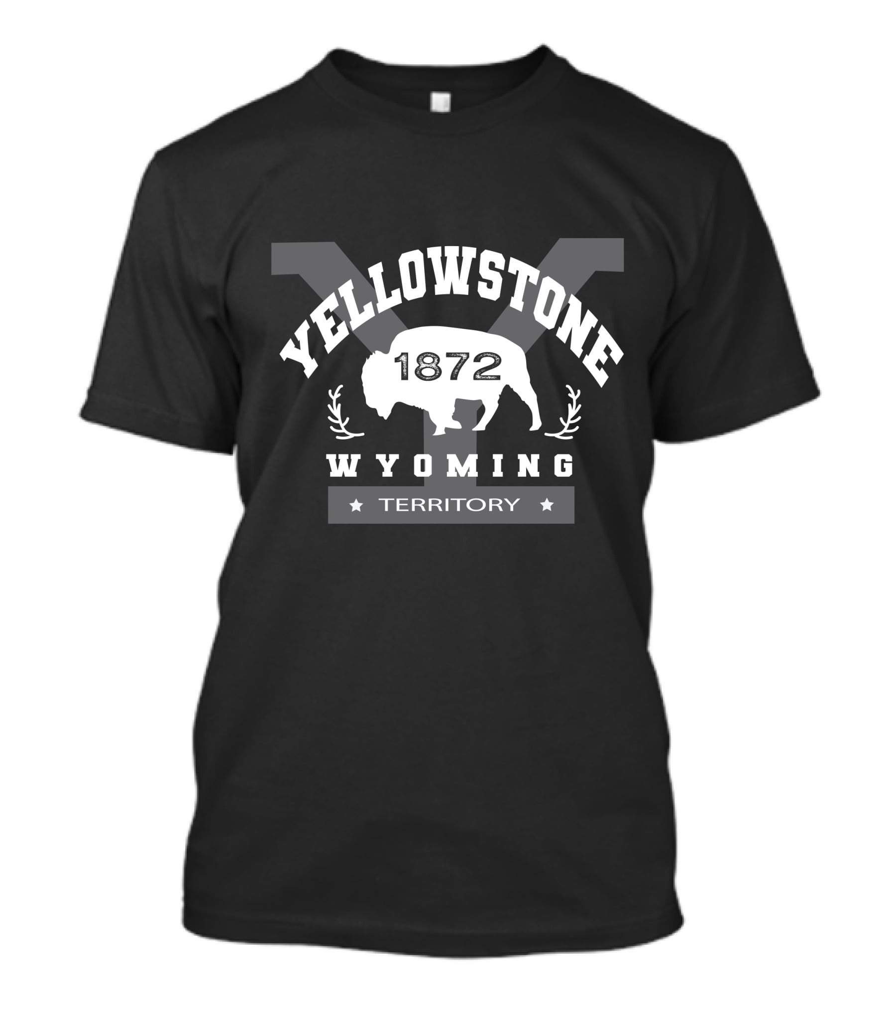 Yellowstone 1872 Wyoming Territory Buffalo Emblem T-Shirt