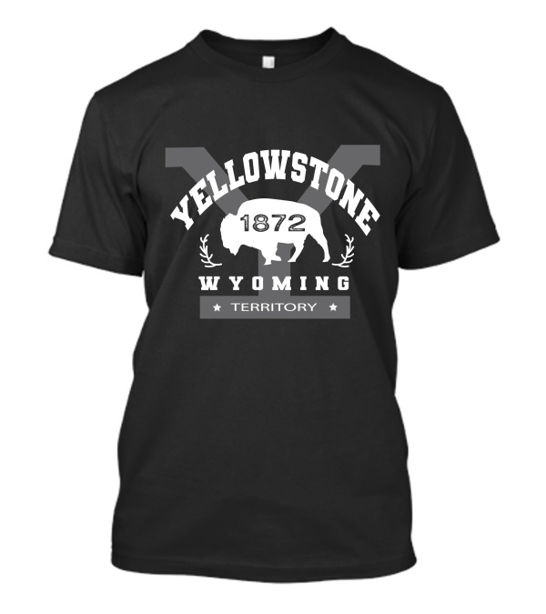 Yellowstone 1872 Wyoming Territory Buffalo Emblem T-Shirt