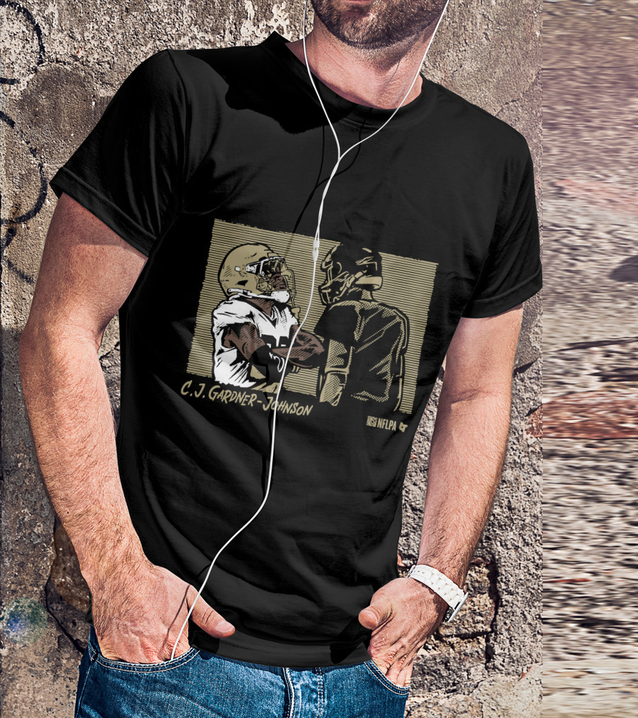 C.J. Gardner-Johnson NFLPA Confrontation With Helmeted Opponent T-Shirt