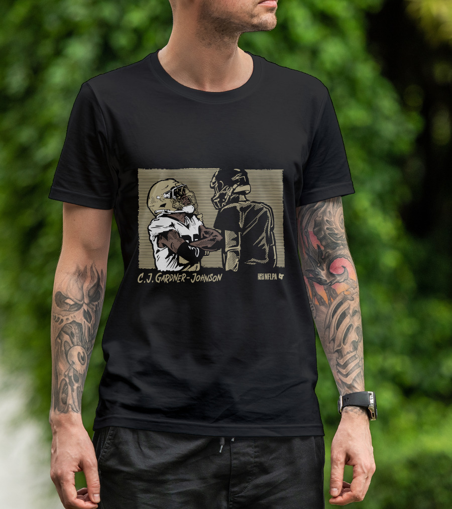 C.J. Gardner-Johnson NFLPA Confrontation With Helmeted Opponent T-Shirt