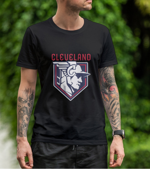 Cleveland Guardian-Inspired Baseball Emblem T-Shirt