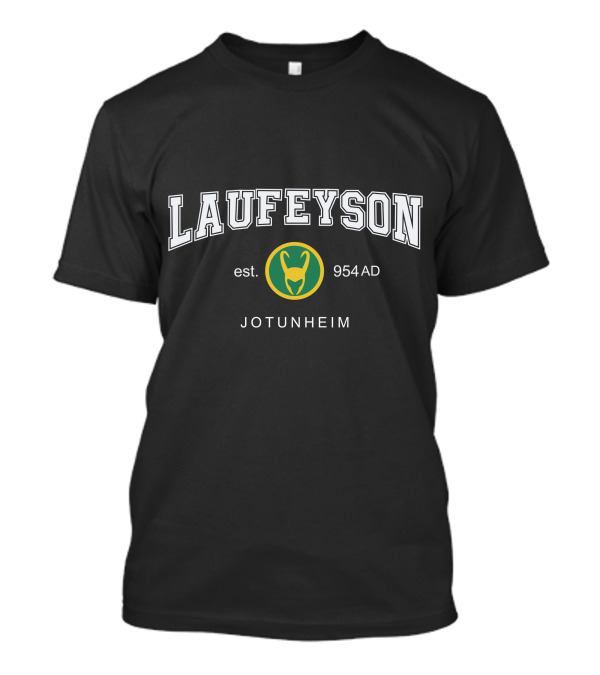 Laufeyson Est 954 AD Jotunheim Green Helmet T-Shirt