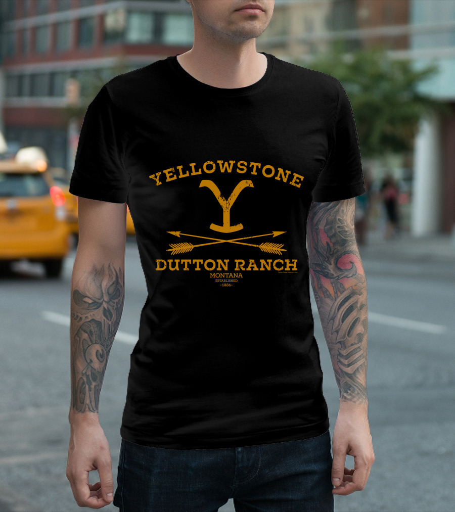 Yellowstone Dutton Ranch Montana Established 1886 Arrows T-Shirt