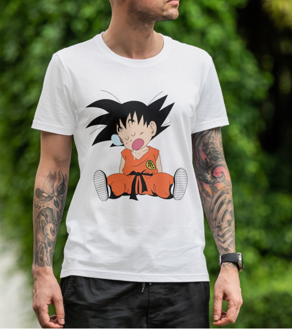 Baby Goku Sleepy Orange Gi Krillin Kanji Bubblegum Drool T-Shirt