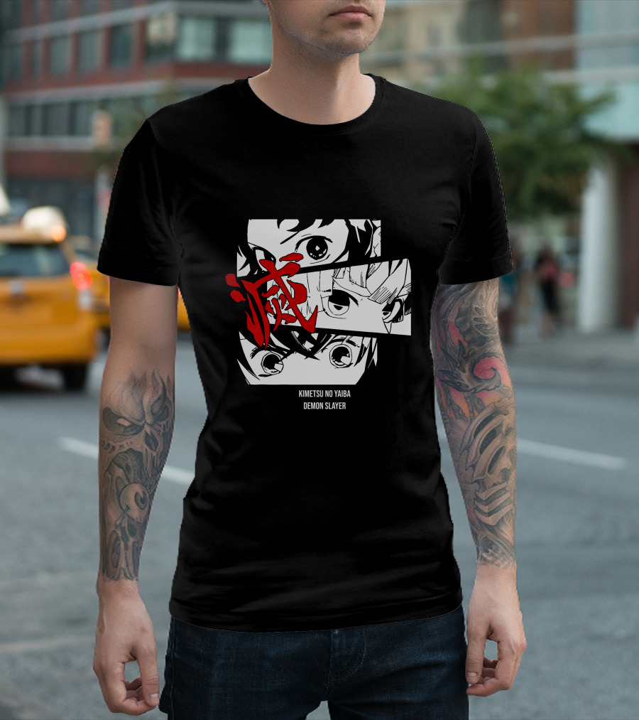 Kimetsu No Yaiba Demon Slayer Manga Panel Art Eyes T-Shirt
