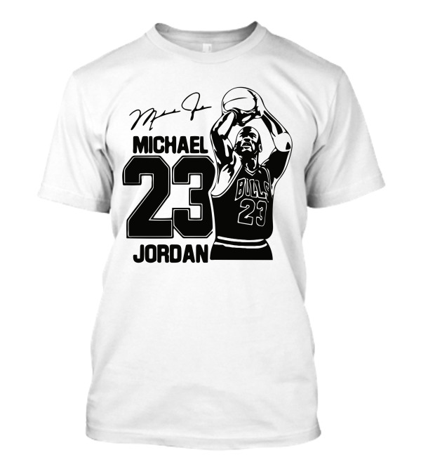 Michael Jordan 23 Bulls Basketball Signature T-Shirt