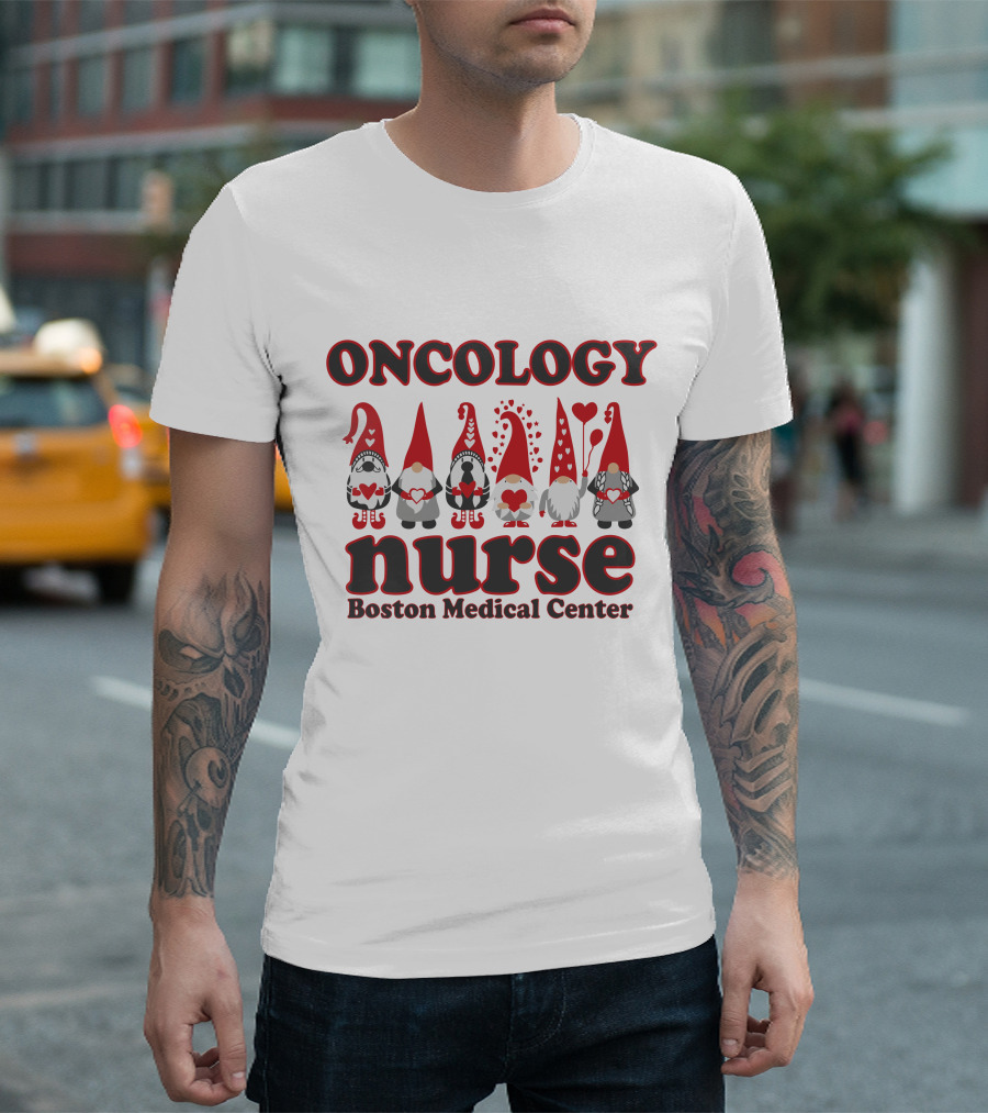 Oncology Nurse Boston Medical Center Valentine's Elf T-Shirt