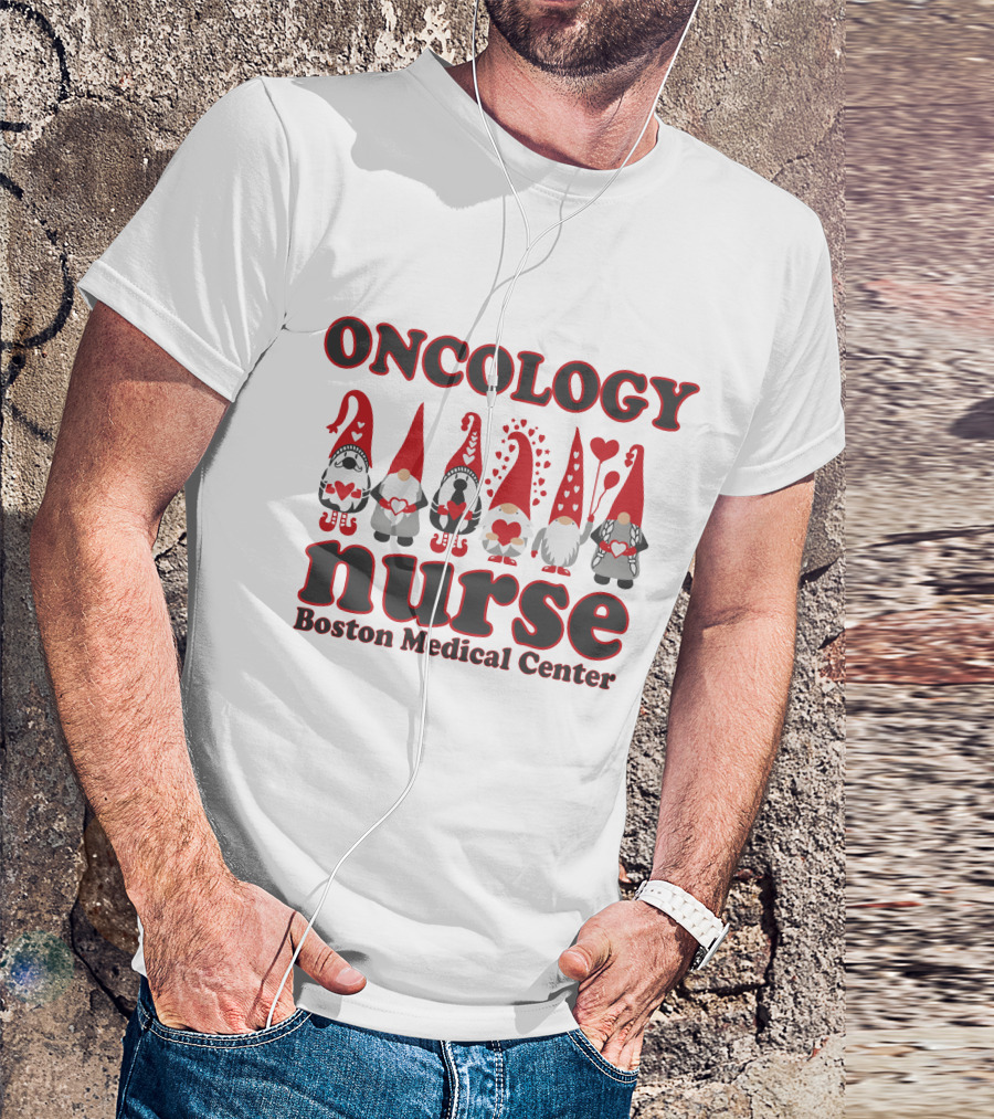 Oncology Nurse Boston Medical Center Valentine's Elf T-Shirt