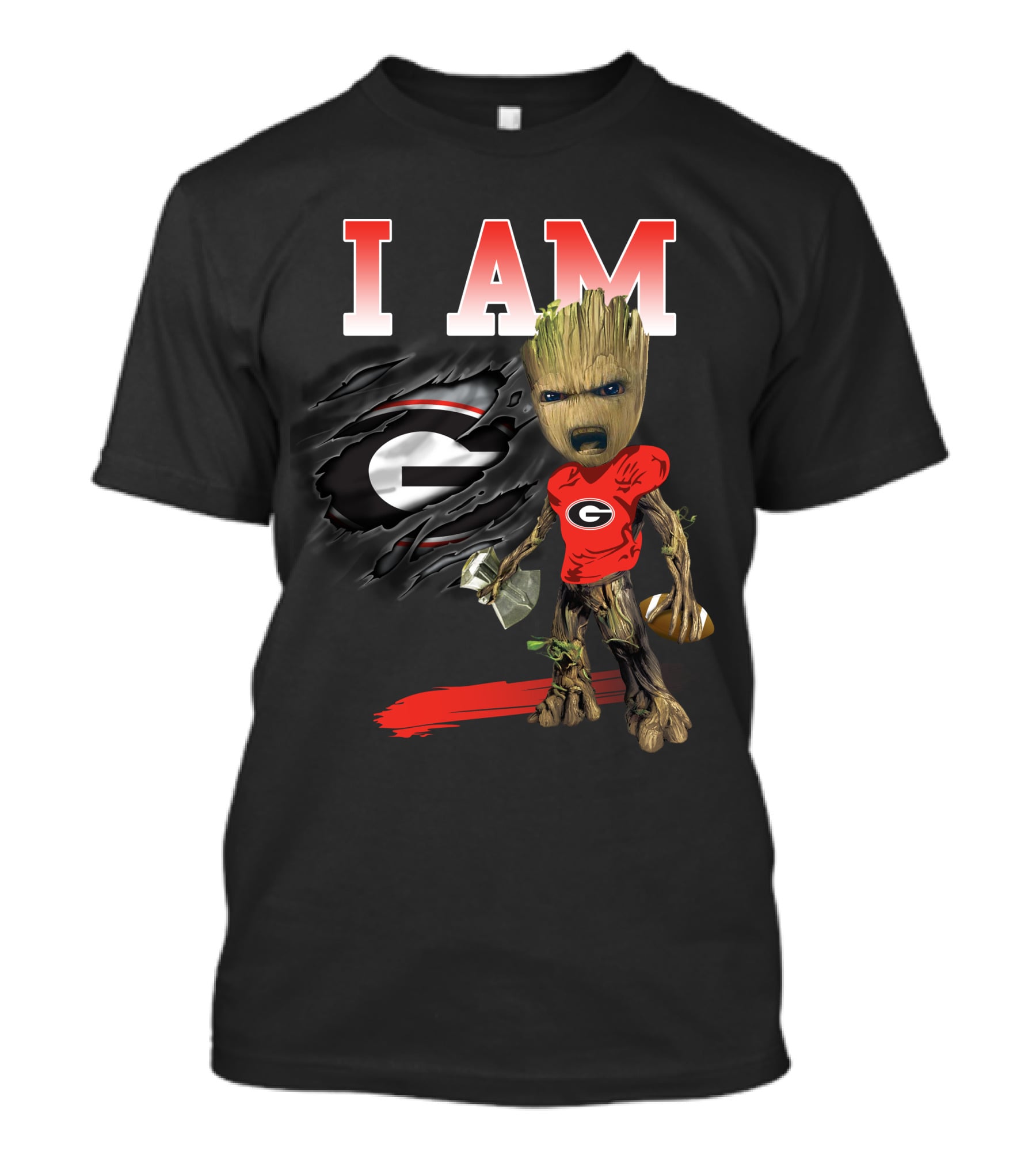 I Am Gr Gb New Georgia Bulldogs Football Groot T-Shirt