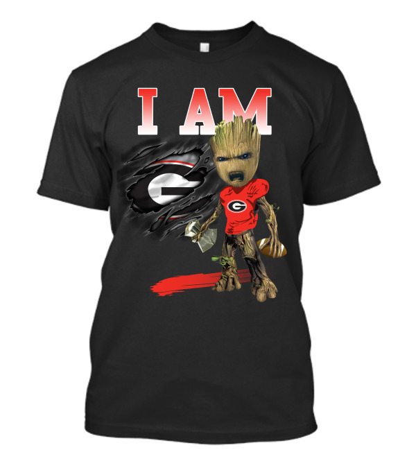 I Am Gr Gb New Georgia Bulldogs Football Groot T-Shirt