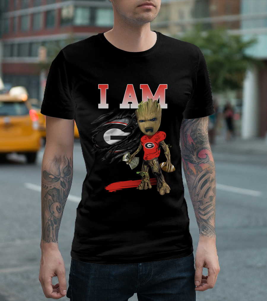 I Am Gr Gb New Georgia Bulldogs Football Groot T-Shirt