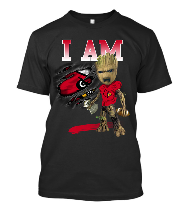 I Am Groot Louisville Cardinals Football Fan T-Shirt