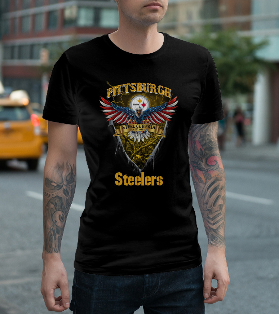 Pittsburgh Steelers Steel Curtain Eagle Nfl Est. 1933 T-Shirt