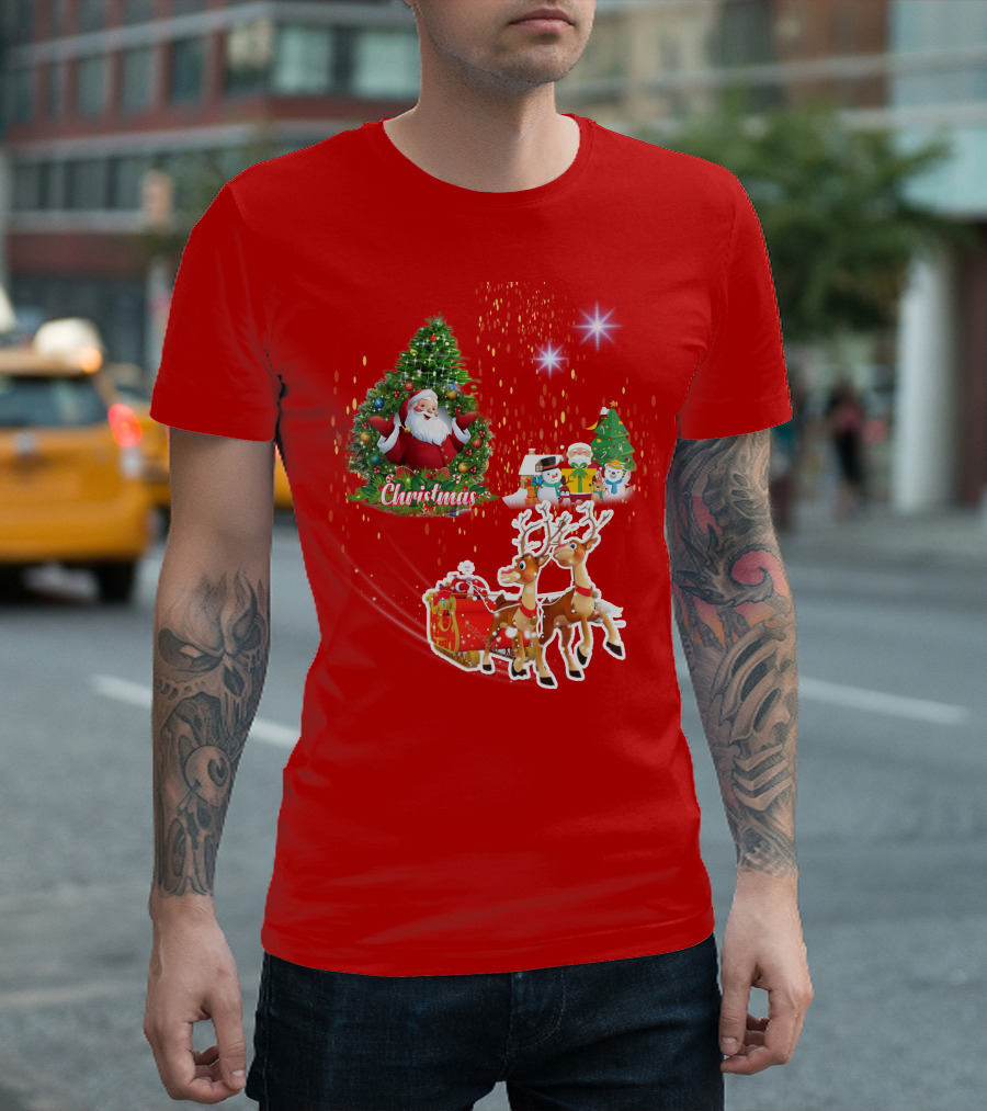 Christmas Santa Claus Reindeer Giang Sinh T-Shirt