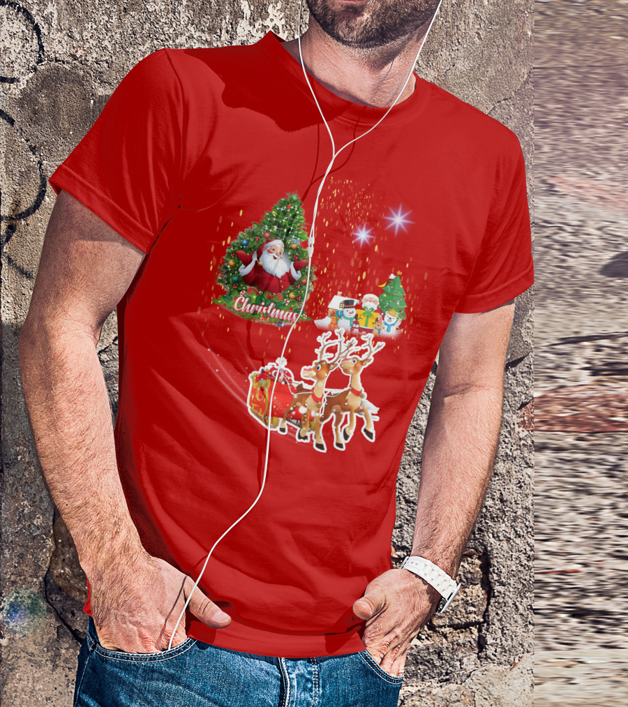 Christmas Santa Claus Reindeer Giang Sinh T-Shirt