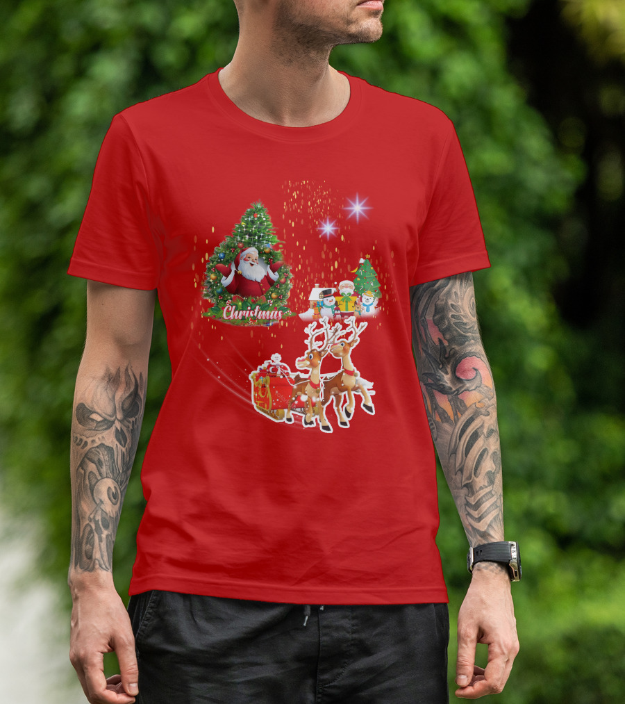Christmas Santa Claus Reindeer Giang Sinh T-Shirt