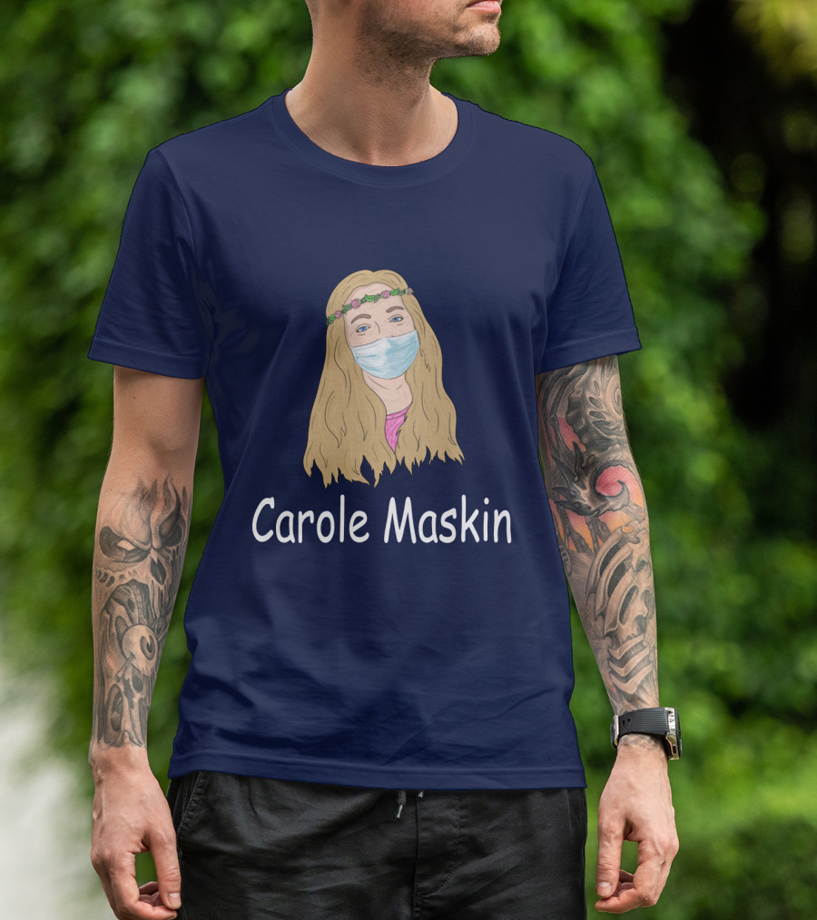 Carole Maskin Face Mask Floral Headband T-Shirt
