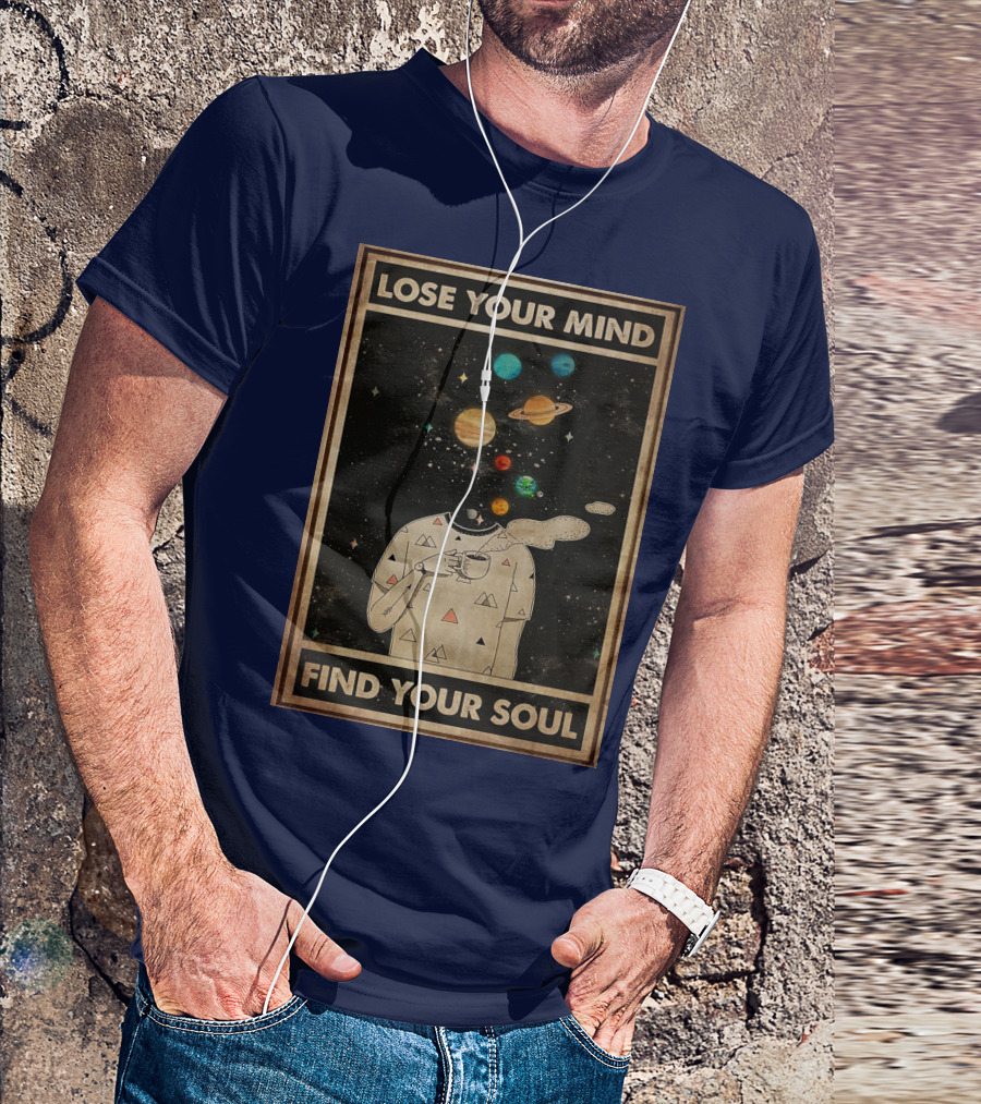 Galaxy Planets Headless Coffee Lose Your Mind Find Your Soul T-Shirt
