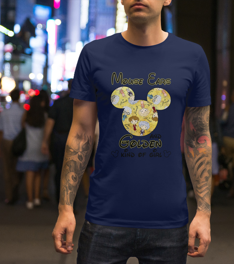 Mouse Ears And Golden Kind Of Girl Friends Mouse Ears T-Shirt