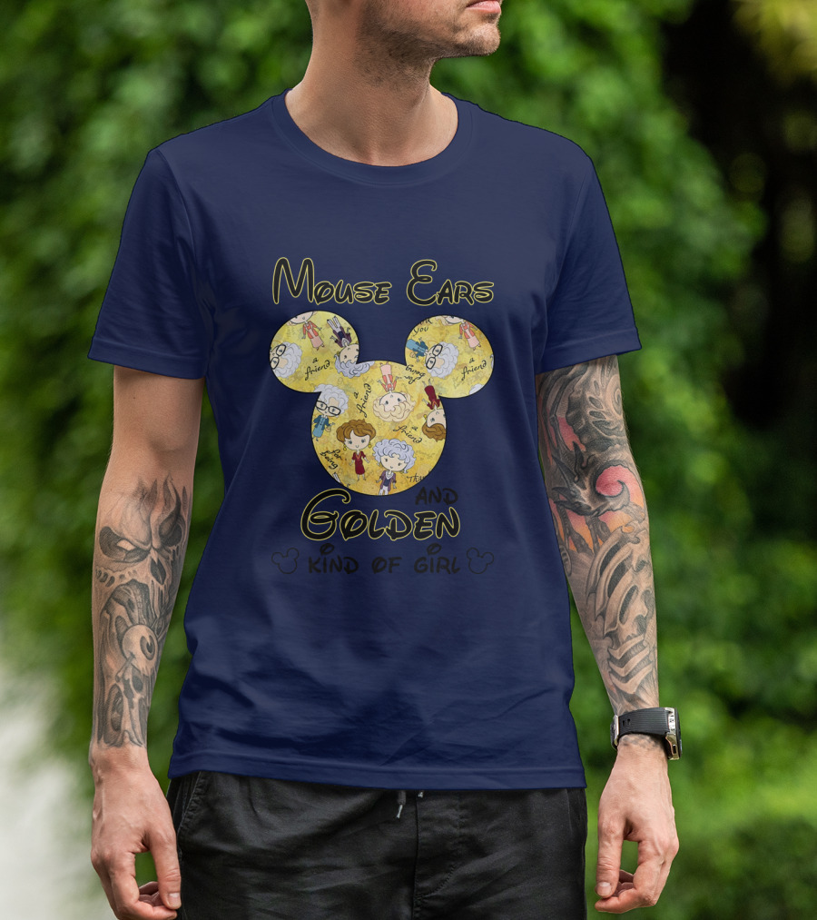 Mouse Ears And Golden Kind Of Girl Friends Mouse Ears T-Shirt