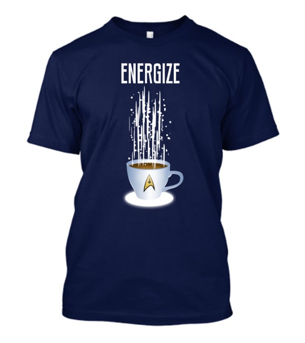 Energize Star Trek Coffee Oversized Plus Size T-Shirt