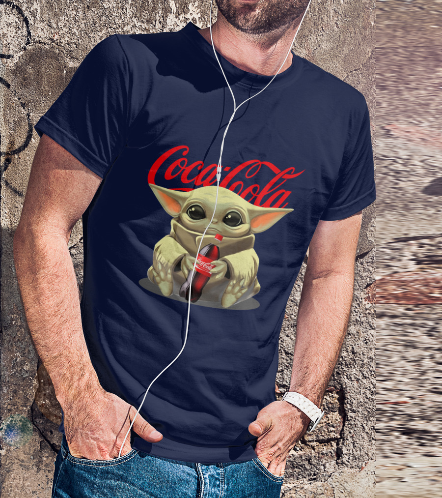 Star Wars Baby Yoda Holds Coca Cola Bottle T-Shirt