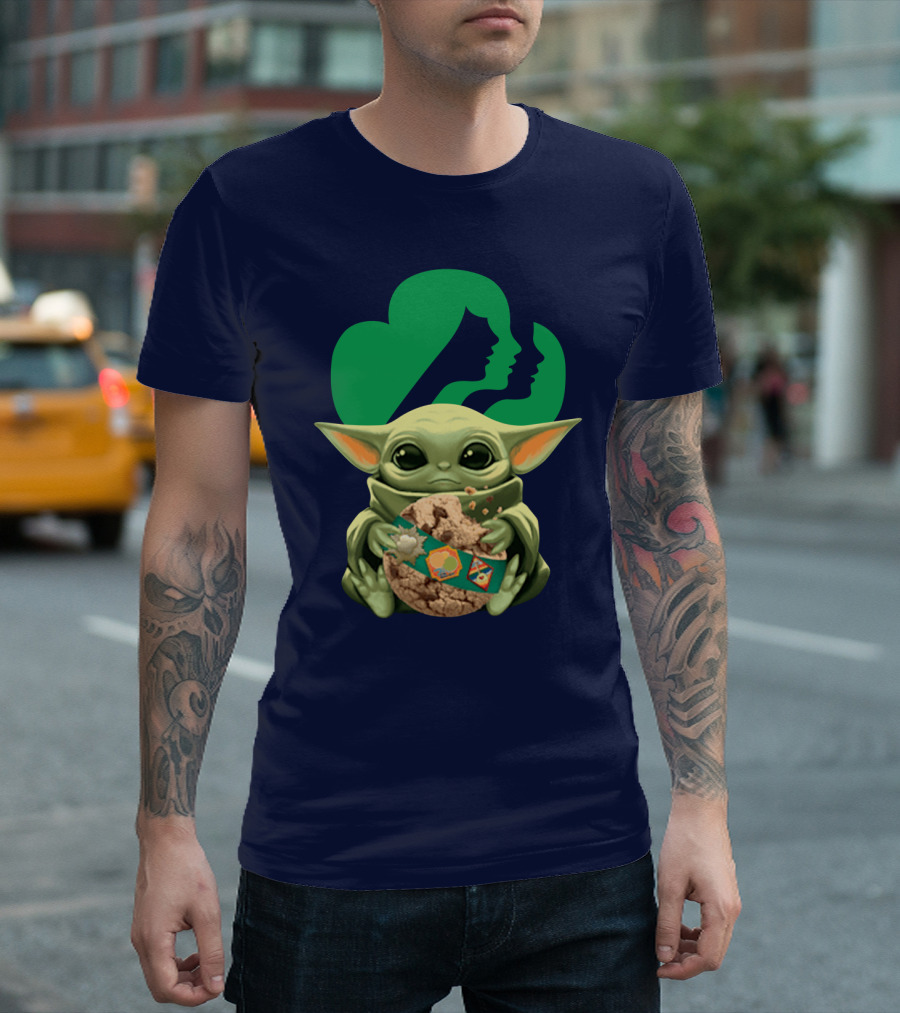Star Wars Baby Yoda Hug Girl Scout Cookie T-Shirt