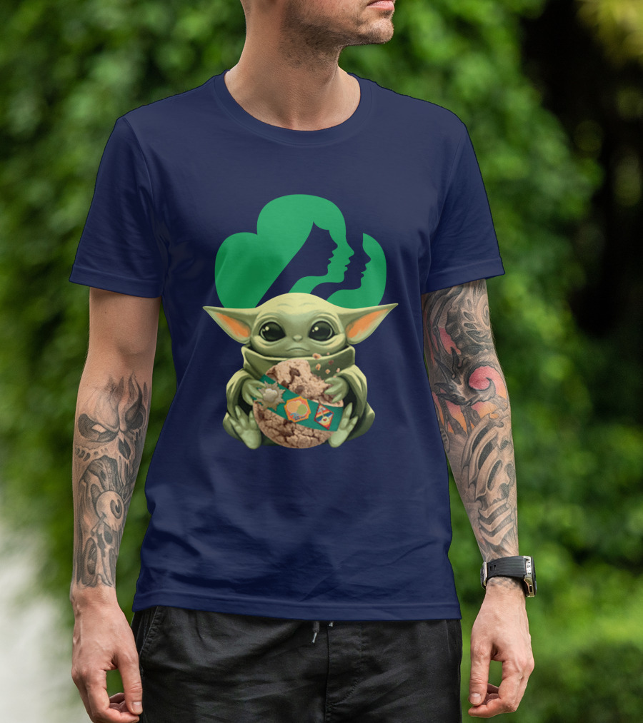 Star Wars Baby Yoda Hug Girl Scout Cookie T-Shirt