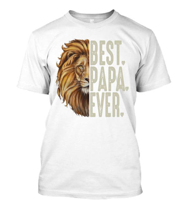 Lion Best Papa Ever Plus Size Oversized T-Shirt